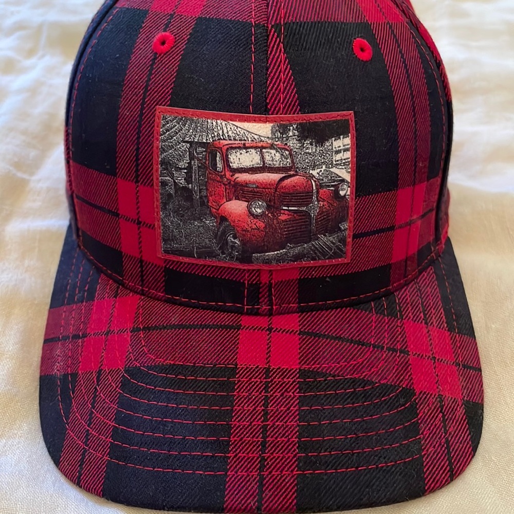 Red plaid hat